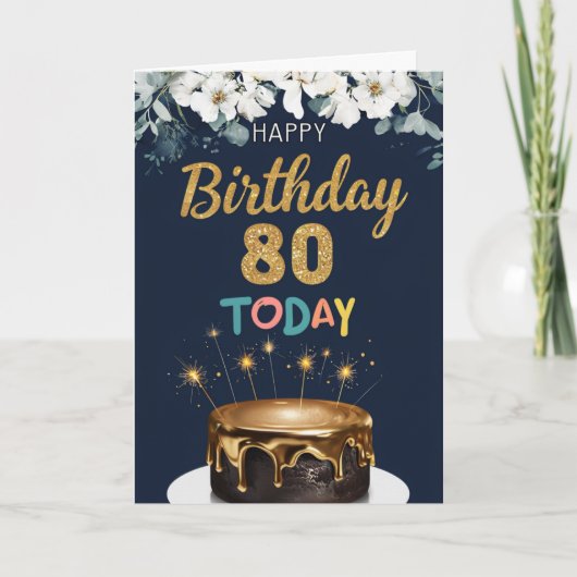 Carte Happy 80th Birthday (Devant)
