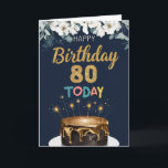 Carte Happy 80th Birthday<br><div class="desc">Bonne carte d'anniversaire 80e</div>