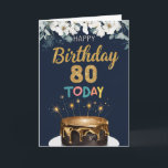 Carte Happy 80th Birthday<br><div class="desc">Bonne carte d'anniversaire 80e</div>