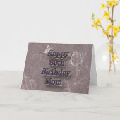 Carte Happy 80th Birthday (Fleur jaune)