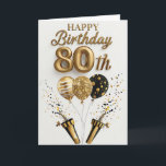 Carte Happy 80th Birthday<br><div class="desc">Bonne carte de 80e anniversaire</div>