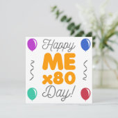 Carte Happy 80th Birthday (Debout devant)