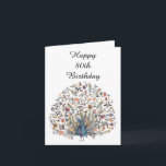 Carte Happy 80th Birthday<br><div class="desc">Aquarelle</div>