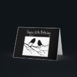 Carte Happy 80th, Eightieth, Birthday Two Birds<br><div class="desc">Happy 80th,  Eightieth Birthday Two Cute Birds chatting to each other.</div>