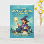 Carte Happy Admin Pro Day - You're a Wizard! (Fleur jaune)