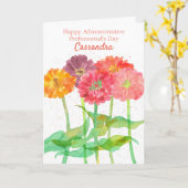 Carte Happy Administrative Professional's Day Custom (Fleur jaune)