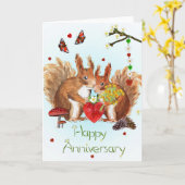 Carte "Happy Anniversary" (Fleur jaune)