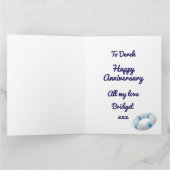 Carte Happy Anniversary Cruise Ship Romantic Nautical (Intérieur)