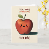 Carte Happy Anniversary Cute Funny Simple Apple Card (Fleur jaune)
