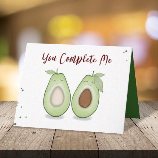Carte Happy Anniversary Cute Funny Simple Avocados