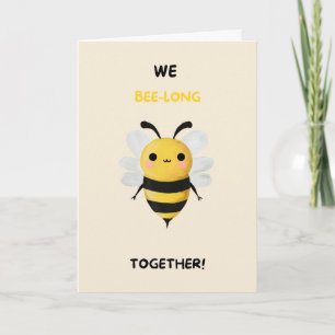 Carte Happy Anniversary Cute Funny Simple Bee Card