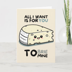 Carte Happy Anniversary Cute Funny Simple Brie Card