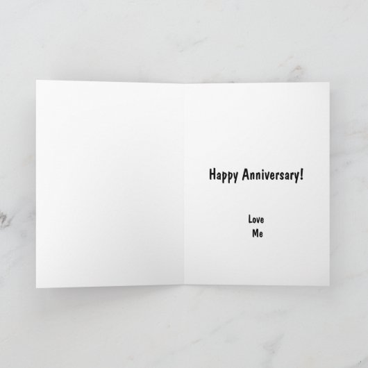 Carte Happy Anniversary Cute Funny Simple Coolbox Card (Intérieur)