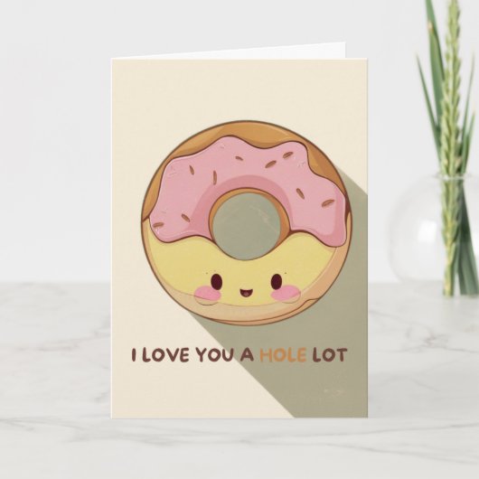 Carte Happy Anniversary Cute Funny Simple Donut Card (Devant)