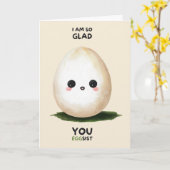 Carte Happy Anniversary Cute Funny Simple Egg Card (Fleur jaune)