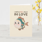 Carte Happy Anniversary Cute Funny Simple Fish Card (Fleur jaune)