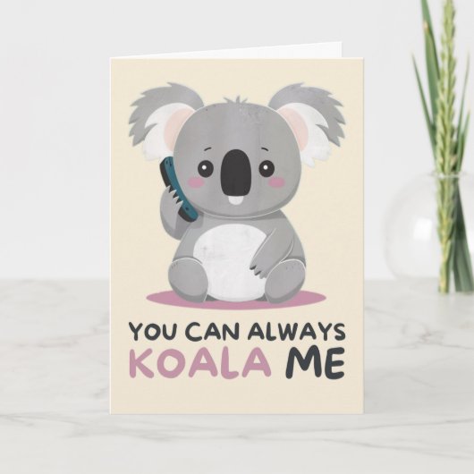 Carte Happy Anniversary Cute Funny Simple Koala Card (Devant)