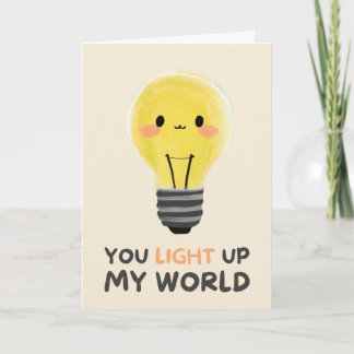 Carte Happy Anniversary Cute Funny Simple Light Card