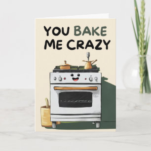 Carte Happy Anniversary Cute Funny Simple Oven Card