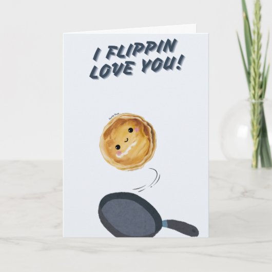 Carte Happy Anniversary Cute Funny Simple Pancake Card (Devant)