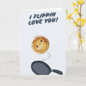 Carte Happy Anniversary Cute Funny Simple Pancake Card (Fleur jaune)