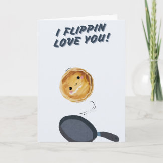 Carte Happy Anniversary Cute Funny Simple Pancake Card