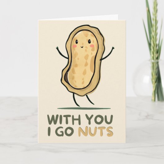 Carte Happy Anniversary Cute Funny Simple Peanut Card (Devant)