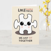 Carte Happy Anniversary Cute Funny Simple Puzzle Card (Fleur jaune)