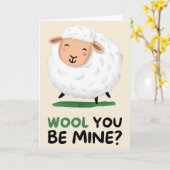 Carte Happy Anniversary Cute Funny Simple Sheep Card (Fleur jaune)