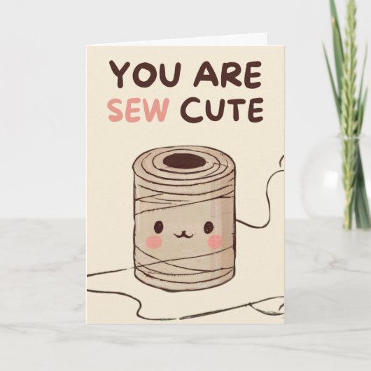 Carte Happy Anniversary Cute Funny Simple Thread Card (Devant)