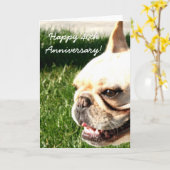 Carte Happy Anniversary French (Fleur jaune)