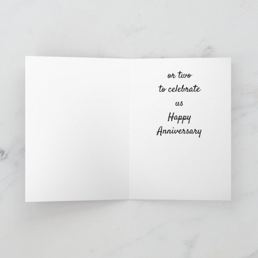 CARTE HAPPY **ANNIVERSARY** KISS OR TWO FOR "YOU" (Intérieur)