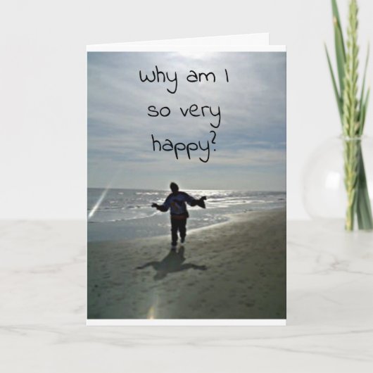 CARTE "HAPPY ANNIVERSARY" SOUHAITE DE "ME" & BEACH (Devant)