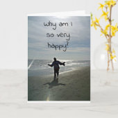 CARTE "HAPPY ANNIVERSARY" SOUHAITE DE "ME" & BEACH (Fleur jaune)