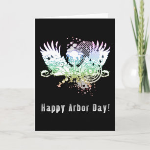 Carte Happy Arbor Day hi-fi arbre