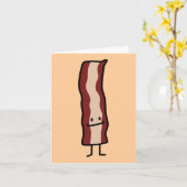 Carte Happy Bacon Smirk Classic Design (Fleur jaune)
