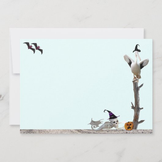 Carte Happy Beach-O-Ween Halloween (Dos)