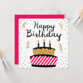 Carte Happy Birthday (Devant/Arrière en situation)
