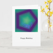 Carte Happy Birthday (Fleur jaune)