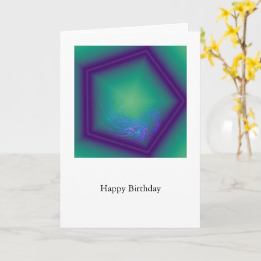 Carte Happy Birthday (Fleur jaune)