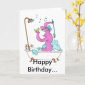 Carte Happy Birthday... (Fleur jaune)
