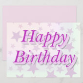 Carte Happy birthday (Devant / Derrière)