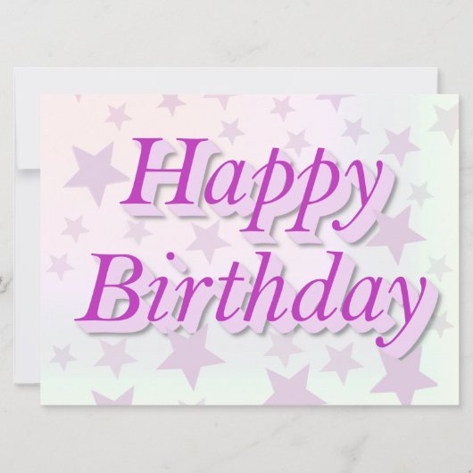 Carte Happy birthday (Devant)