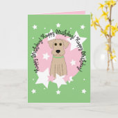Carte Happy Birthday (Fleur jaune)