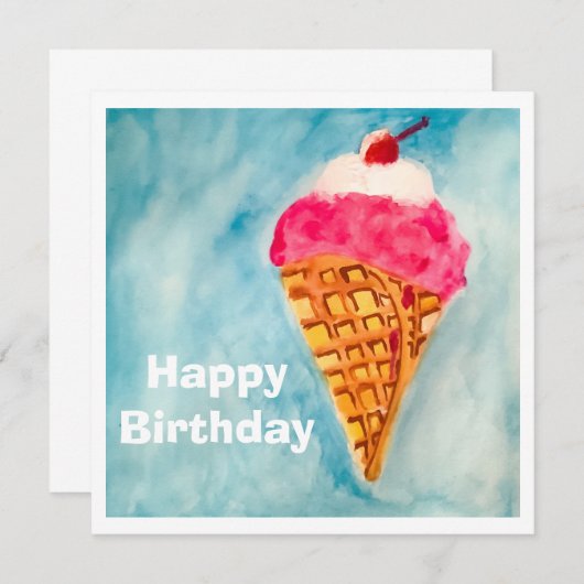 Carte Happy Birthday (Devant / Derrière)