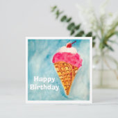 Carte Happy Birthday (Debout devant)