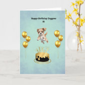 Carte Happy Birthday (Fleur jaune)