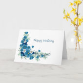 Carte Happy birthday (Fleur jaune)