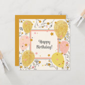 Carte Happy Birthday (Devant/Arrière en situation)