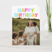Carte Happy Birthday 3 Photo Folded Greeting Card (Devant)